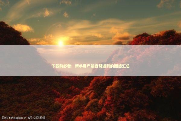 下载前必看：新手用户最容易遇到的困惑汇总 IT技术